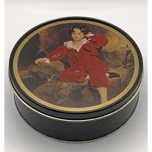 Vintage Master Lambton The Red Boy Round Metal Tin Box